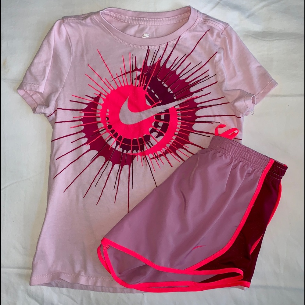 EUC Girls Nike Short & T-shirt Set
